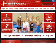Tablet Screenshot of irvinggymnastics.net